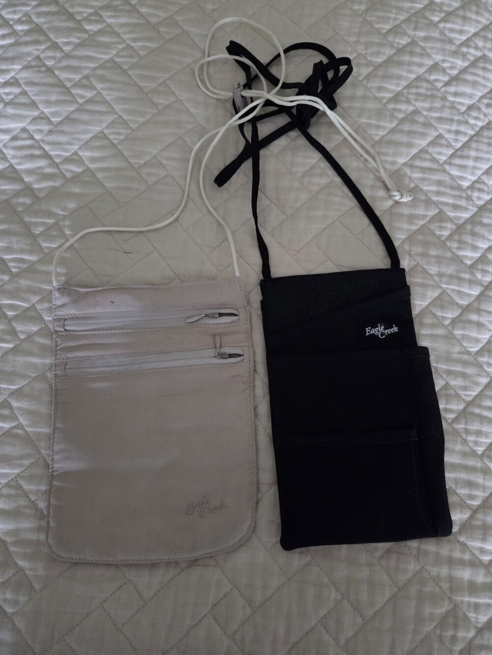 Black Travel Neck Wallet – Lightweight Security Pouch
